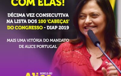 Alice Portugal está na lista dos parlamentares mais influentes do Congresso