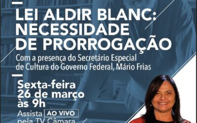Comissão de Cultura discutirá necessidade de prorrogação dos prazos da Lei Aldir Blanc