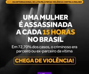 Segundo boletim “Elas Vivem”, um caso de assassinato de mulher ocorre a cada 15 horas