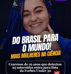 Primeira astronauta análoga do Ceará descobre mais de 25 asteroides com 19 anos